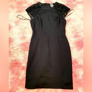 Vince Camuto Lace Shoulder Dress